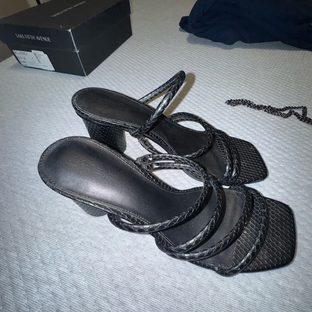 Express Black Strappy Heels